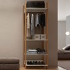 Closet Tw402 4 Prateleiras 100% Mdf Off White/Freijó - Dalla Costa