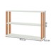 Prateleira Decorativa Industrial 1 Prateleira 100% Mdf Off White/Freijó F26 - Pradel