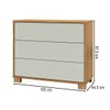 Cômoda 3 Gavetas 100% Mdf Tw54 Freijó/Off White - Pradel