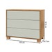 Cômoda 3 Gavetas 100% Mdf Tw54 Freijó/Off White - Pradel