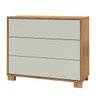 Cômoda 3 Gavetas 100% Mdf Tw54 Freijó/Off White - Pradel