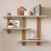 Prateleira Industrial 3 Prateleiras 100% Mdf Off White/Freijó F35 - Pradel