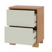 Mesa de Cabeceira 2 Gavetas 100% Mdf Tw55 Freijó/Off White - Pradel