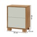 Mesa de Cabeceira 2 Gavetas 100% Mdf Tw55 Freijó/Off White - Pradel