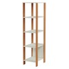 Estante para Livros 4 Prateleiras 100% Mdf Off White/Freijó F28 - Pradel