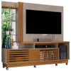Estante para TV Até 60 Polegadas Stock Plus 2 Portas 2 Prateleiras com Rodízios Fendi/Naturale - Pnr Móveis