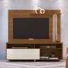 Estante para TV Até 65 Polegadas Stock 2 Portas com Led Naturale/Off White - Pnr Móveis