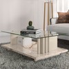 Mesa de Centro Stock Calacata/Off White - Pnr Móveis