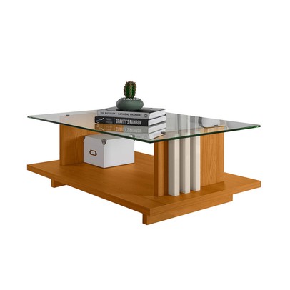 Mesa de Centro Stock Cinamomo/Off White - Pnr Móveis