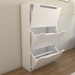 Sapateira 6 Portas para 24 Pares Sapato Branco - Panorama Móveis