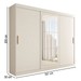 Guarda-Roupa Casal Harvard 3 Portas 2 Gavetas com Espelho 100% Mdf Branco - Panorama Móveis