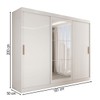 Guarda-Roupa Casal Harvard 3 Portas 2 Gavetas com Espelho 100% Mdf Branco - Panorama Móveis