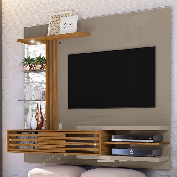 Painel para TV Até 55 Polegadas Stock Supreme 2 Portas Fendi/Naturale - Pnr Móveis