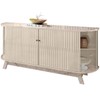 Balcão Buffet Angio 4 Portas 2 Gavetas Calacata/Off White - Pnr Móveis