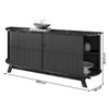 Balcão Buffet Angio 4 Portas 2 Gavetas Calacata/Off White - Pnr Móveis