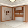 Guarda-Roupa Casal Modulado Positano 10 Portas 4 Gavetas Ripado com Espelho Cinamomo/Off White - Panorama Móveis
