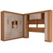 Guarda-Roupa Casal Modulado Positano 10 Portas 4 Gavetas Ripado com Espelho Cinamomo/Off White - Panorama Móveis