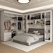 Guarda-Roupa Casal Modulado Positano 10 Portas 4 Gavetas Ripado com Espelho Branco - Panorama Móveis