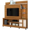 Estante para TV Até 55 Polegadas Sena 1 Porta 4 Prateleiras com Rodízios Naturale/Off White - Pnr Móveis