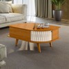 Mesa de Centro Colts 2 Portas Cinamomo/Off White - Pnr Móveis