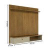 Painel para TV Até 55 Polegadas Titan 1 Porta Cumaru/Opala - Pnr Móveis