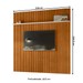 Painel para TV Até 75 Polegadas Majestic 1 Prateleira Cinamomo/Off White - Pnr Móveis