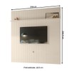 Painel para TV Até 75 Polegadas Majestic 1 Prateleira Off White - Pnr Móveis