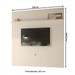 Painel para TV Até 75 Polegadas Majestic 1 Prateleira Off White - Pnr Móveis