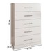 Cômoda Angra 5 Gavetas Branco - Panorama Móveis