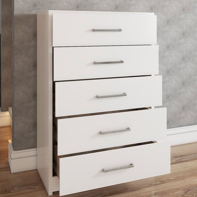 Cômoda Angra 5 Gavetas Branco - Panorama Móveis