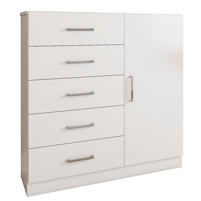 Cômoda Angra 5 Gavetas 1 Porta Branco - Panorama Móveis