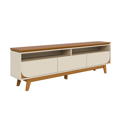 Rack para TV Até 75 Polegadas Falcon 3 Gavetas Cinamomo/Off White - Pnr Móveis