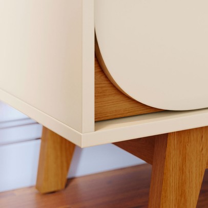 Rack para TV Até 75 Polegadas Falcon 3 Gavetas Cinamomo/Off White - Pnr Móveis