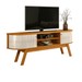 Rack para TV Até 75 Polegadas Texas 2 Portas Cinamomo/Off White - Pnr Móveis