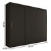 Guarda-Roupa Casal Harvard 3 Portas 2 Gavetas 100% Mdf Preto - Panorama Móveis