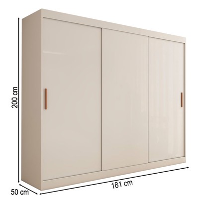 Guarda-Roupa Casal Harvard 3 Portas 2 Gavetas 100% Mdf Branco - Panorama Móveis
