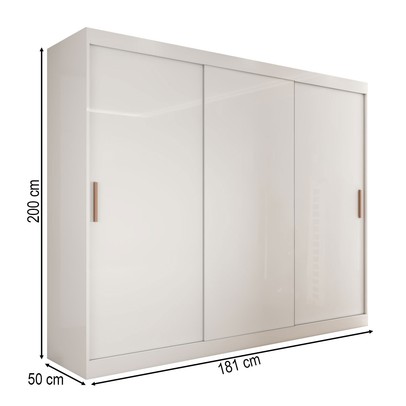 Guarda-Roupa Casal Harvard 3 Portas 2 Gavetas 100% Mdf Branco - Panorama Móveis