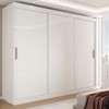 Guarda-Roupa Casal Harvard 3 Portas 2 Gavetas 100% Mdf Branco - Panorama Móveis