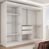 Guarda-Roupa Casal Harvard 3 Portas 2 Gavetas 100% Mdf Branco - Panorama Móveis