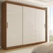 Guarda-Roupa Casal Harvard 3 Portas 2 Gavetas 100% Mdf Off White/Nogueira - Panorama Móveis