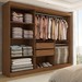 Guarda-Roupa Casal Harvard 3 Portas 2 Gavetas 100% Mdf Off White/Nogueira - Panorama Móveis
