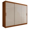 Guarda-Roupa Casal Harvard 3 Portas 2 Gavetas 100% Mdf Off White/Nogueira - Panorama Móveis