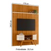 Rack com Painel para TV Até 65 Polegadas 2 Portas 2 Prateleiras Cinamomo/Off White - Madetec