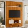 Rack com Painel para TV Até 65 Polegadas 2 Portas 2 Prateleiras Cinamomo/Off White - Madetec