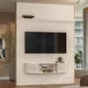 Painel para TV Até 65 Polegadas Monte Carlo 2 Portas 2 Prateleiras Calacata/Off White - Madetec