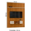 Painel para TV Até 65 Polegadas Monte Carlo 2 Portas 2 Prateleiras Cinamomo/Off White - Madetec