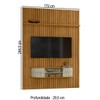 Painel para TV Até 65 Polegadas Monte Carlo 2 Portas 2 Prateleiras Cumaru/Opala - Madetec