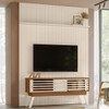 Rack com Painel para TV Até 65 Polegadas 2 Portas 2 Prateleiras Naturale/Off White - Madetec