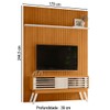 Rack com Painel para TV Até 65 Polegadas 2 Portas 2 Prateleiras Cinamomo/Off White - Madetec
