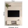 Rack com Painel para TV Até 65 Polegadas New Panorama 2 Portas 2 Prateleiras Calacata/Off White - Madetec